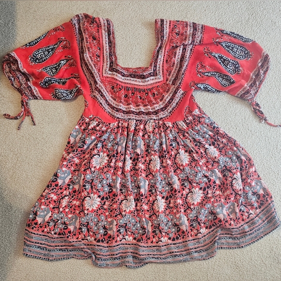 Midsummer's Dream Dress by Free People, specifically in the "Poppy Combo" Small - Picture 5 of 9
